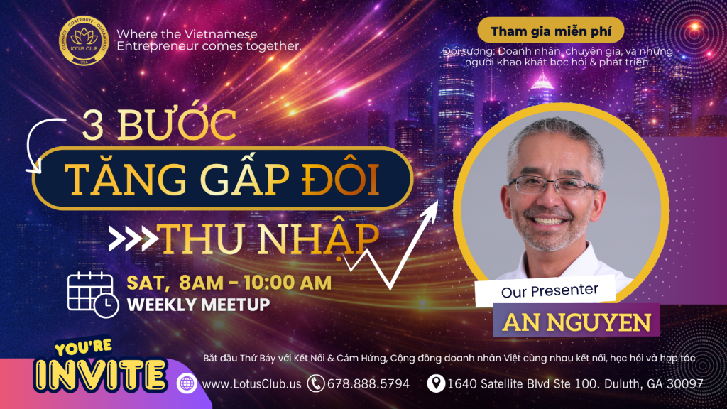 Weekly meetup income growth topic